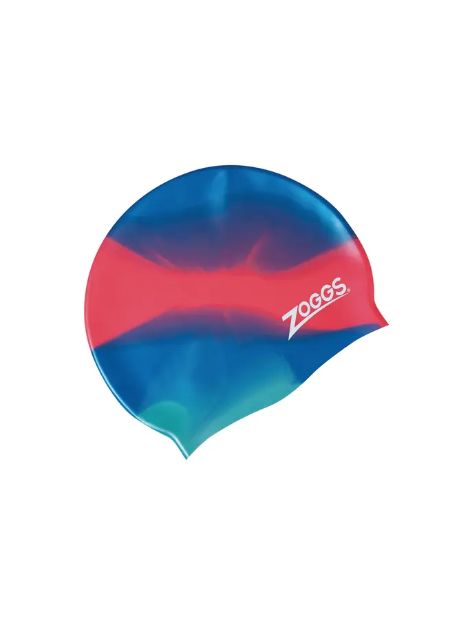 Product overview - Junior Silicone Swimming Cap Multi Colour blue/red