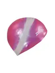 Product overview - Multi Colour Silicone Swimming Cap pink/silver