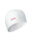 Product overview - Zoggs Nylon-Spandex PU Coated Swim Cap white/pink