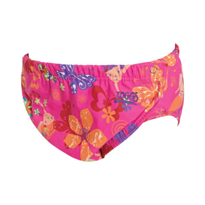 Product overview - Mermaid Flower Adjustable Swim Nappy (Pink)