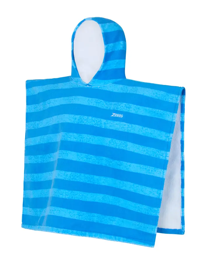 Product overview - Nautical Blue Striped Poncho Hooded Towel NAST
