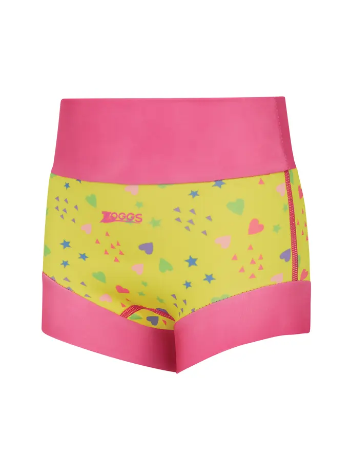 Product overview - Hearts Yellow Comfy Swimsure Nappy HTYL