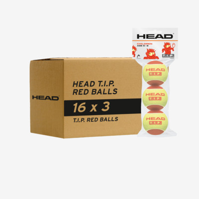 Product overview - HEAD T.I.P. RED Carton Box – 16 x 3 Tennis Balls