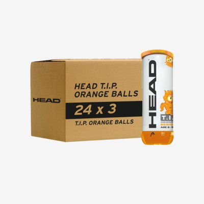Product overview - HEAD T.I.P. ORANGE Carton Box – 16 x 3 Tennis Balls