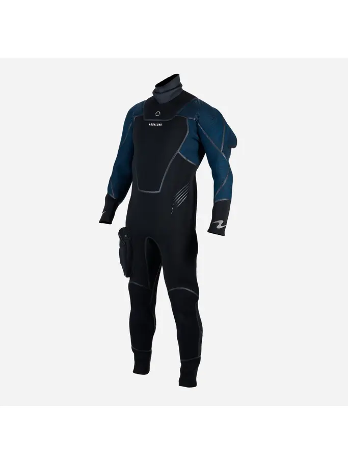 Product overview - ICELAND - Men's Dive Wetsuit 7mm black/cyan