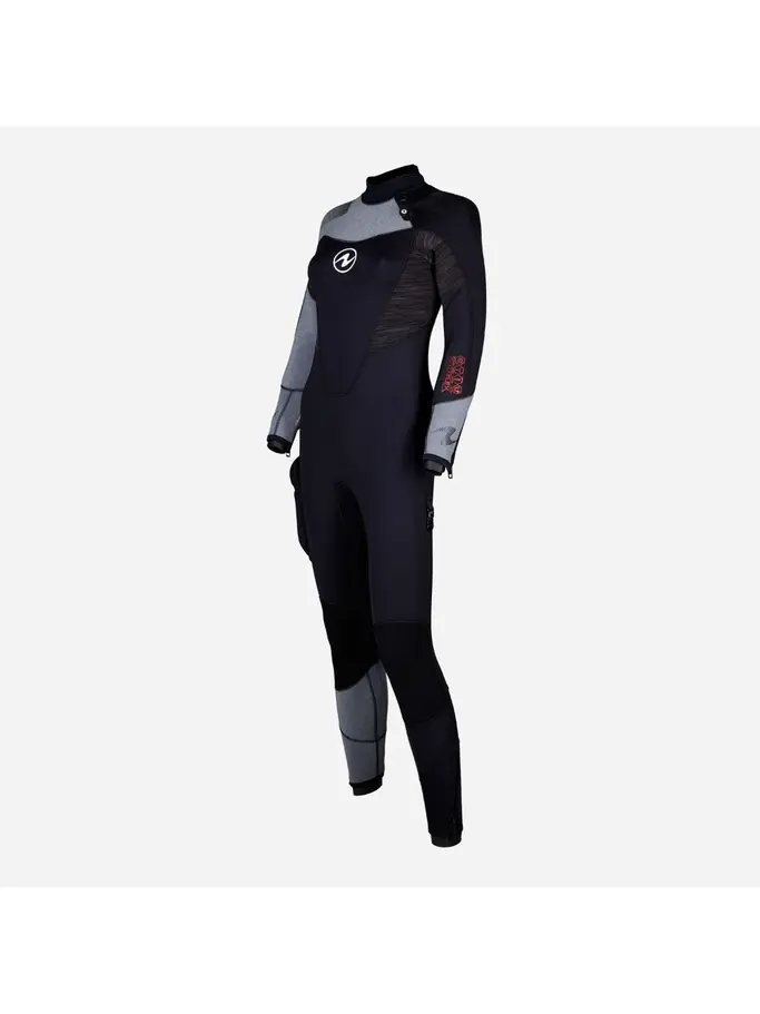 Product overview - DYNAFLEX - Women's Dive Wetsuit 5.5mm black/red