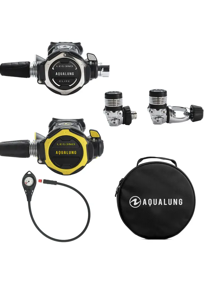 Product overview - PACK LEG3ND ELITE - Dive Regulator + Octopus + Pressure Gauge + Bag KBKDININ