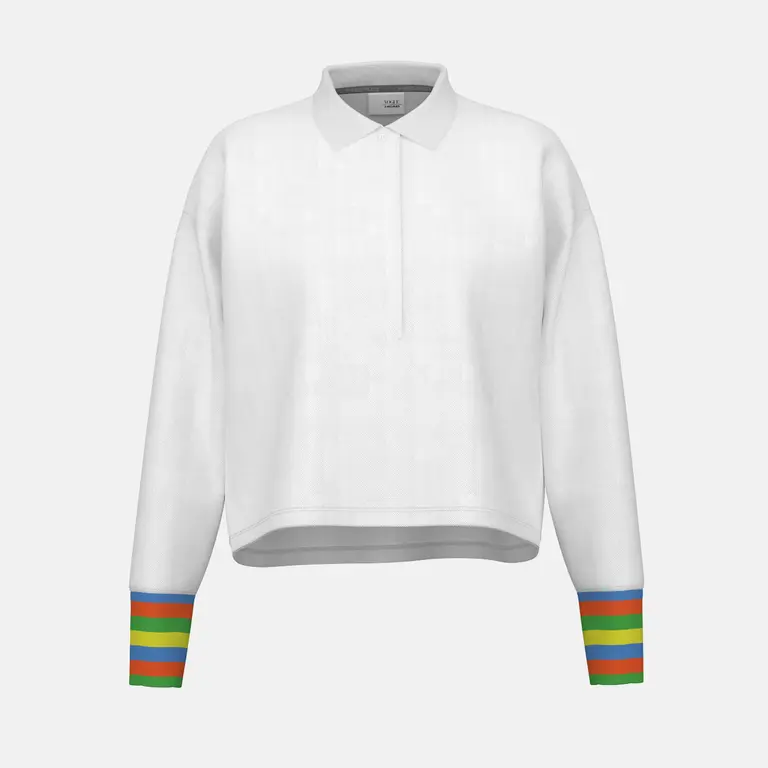 Product overview - VOGUE Boxy Polo LS mixed/white