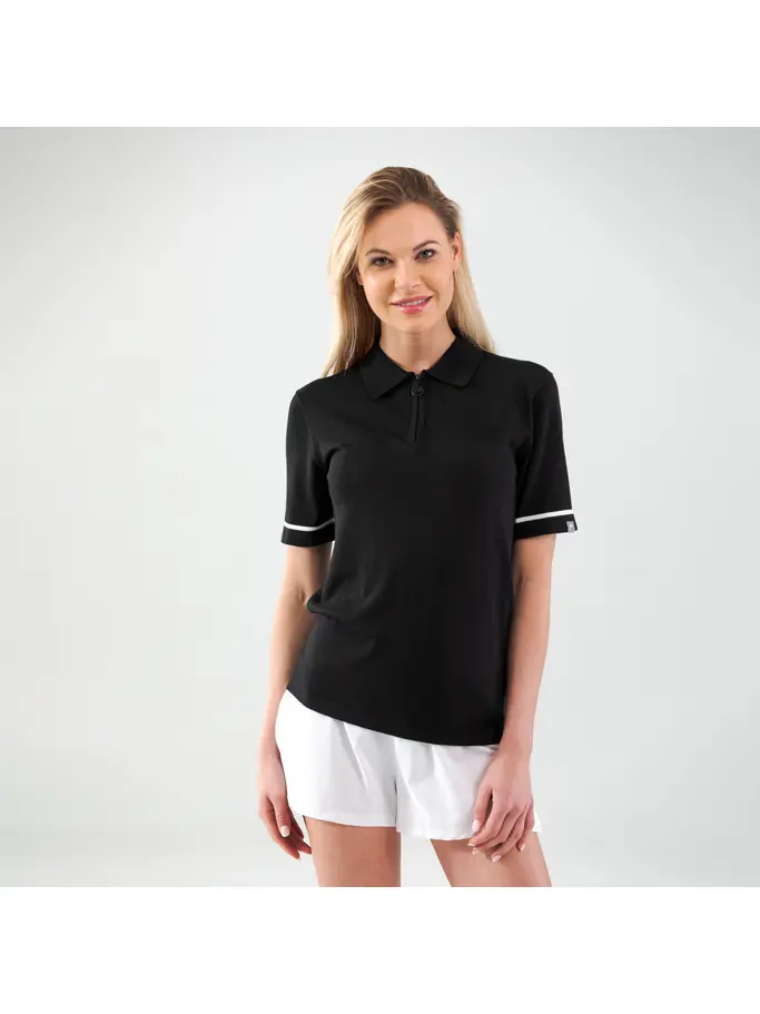 Product overview - Knit Polo Women black