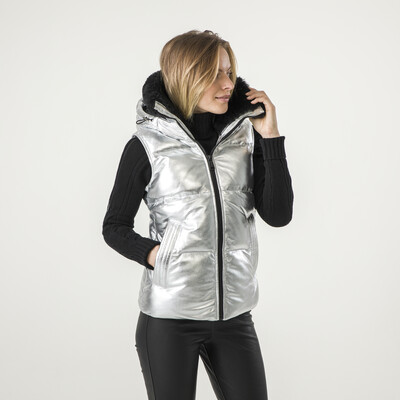 Product overview - LEGACY Leather Vest Women silver