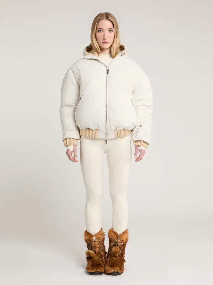 Product overview - GOLDIE REVERSIBLE HOODED JACKET light beige