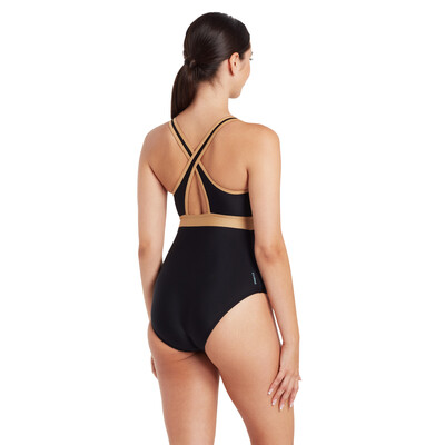 Product hover - Dakota Crossback Swimsuit black/gold