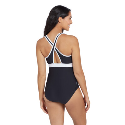 Product hover - Dakota Crossback Swimsuit black/white