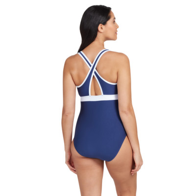 Product hover - Dakota Crossback Swimsuit navy/white