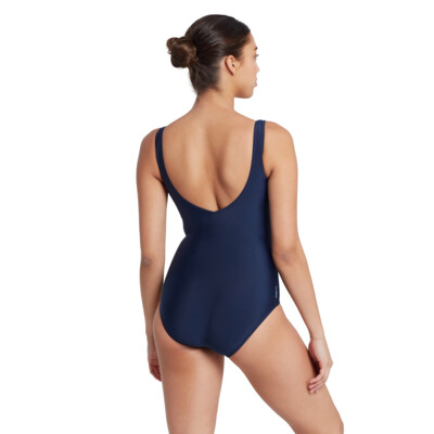 Product hover - Lotus Front Crossover V Back One Piece Swimsuit LTUS