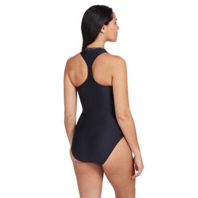 Product hover - Gemini Zip Front One Piece Swimsuit GMNI