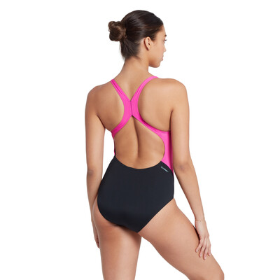 Product hover - Eaton Flyback Ecolast+ Swimsuit black/magenta