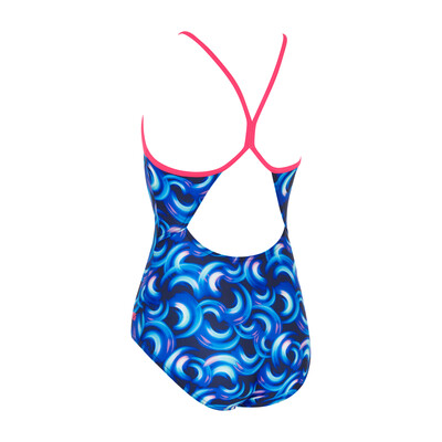 Product hover - Girls Geo Spiral Sprintback Swimsuit GESF