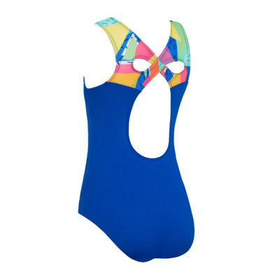 Product hover - Girls Medley Rainbow Infinity Back Swimsuit MEDF