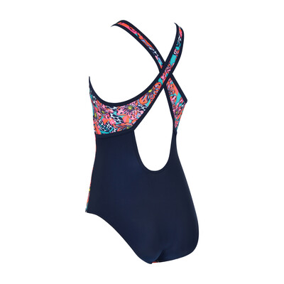 Product hover - Girls Bounty Hi Front Crossback Swimsuit BOUF