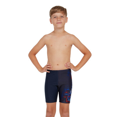 Product hover - Boys Dinobot Mid length Swimming Jammer DNBT