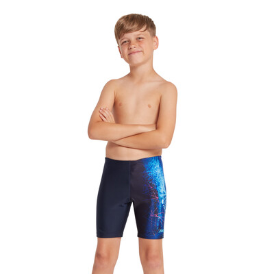 Product hover - Boys Nebula Print Mid length Swimming Jammer NEBU