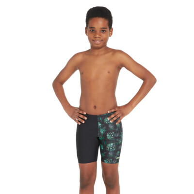 Product hover - Boys Zombie Print Mid Length Swimming Jammer ZOM