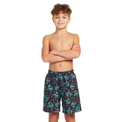 Product hover - Boys Sharky 15 Inch Print WaterShorts SRKY