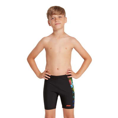 Product hover - Boys Urban Print Panelled Mid Swimming Jammer URBN