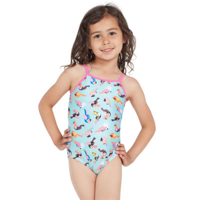 Product hover - Girls Chirpee Yaroomba Floral One Piece Swimsuit CHRP