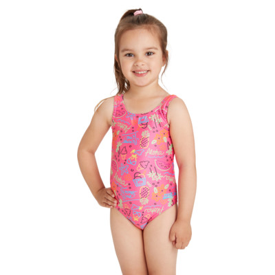 Product hover - Girls Aloha Scoopback One Piece ALH