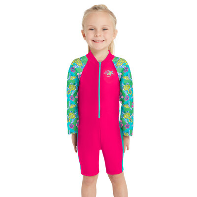 Product hover - Girls Turtles Long Sleeve All in One Suit TRTL