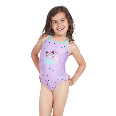 Product hover - Girls Ditzy Dancer Crossback One Piece Swimsuit DZDA