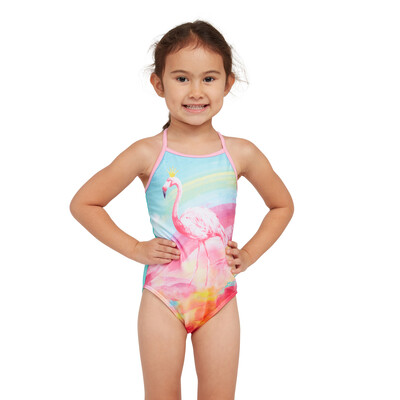 Product hover - Girls Queeningo Crossback One Piece Swimsuit QNNG