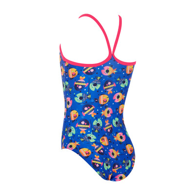 Product hover - Girls Lolly Fish Texback Swimsuit LLFS