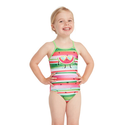 Product hover - Girls Melon Smile Tex Back Swimsuit MLSM