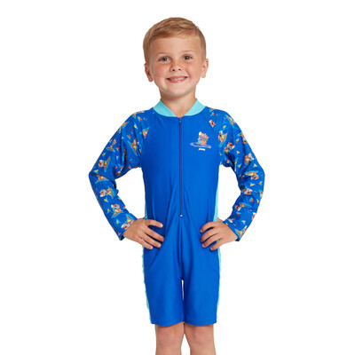 Product hover - Boys Hippo Long Sleeve All in One Suit HIPO