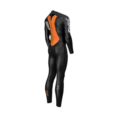Product hover - Zoggs Womens Swimming Open Water Shell Wetsuit 3/2/2 mm black/orange