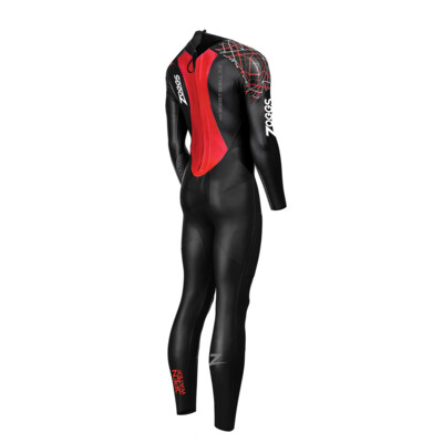 Product hover - Zoggs Womens Swimming MyBoost Shell Wetsuit 3/2 mm black/red