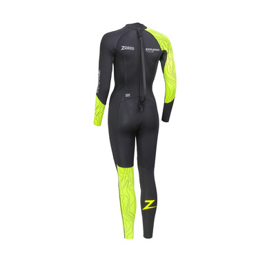 Product hover - Womens Explorer Tour FS Open Water Wetsuit black/yellow