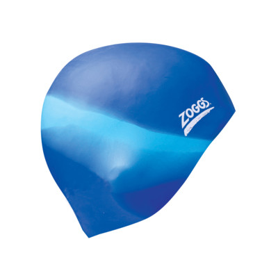 Product hover - Multi Colour Silicone Swimming Cap blue/light blue