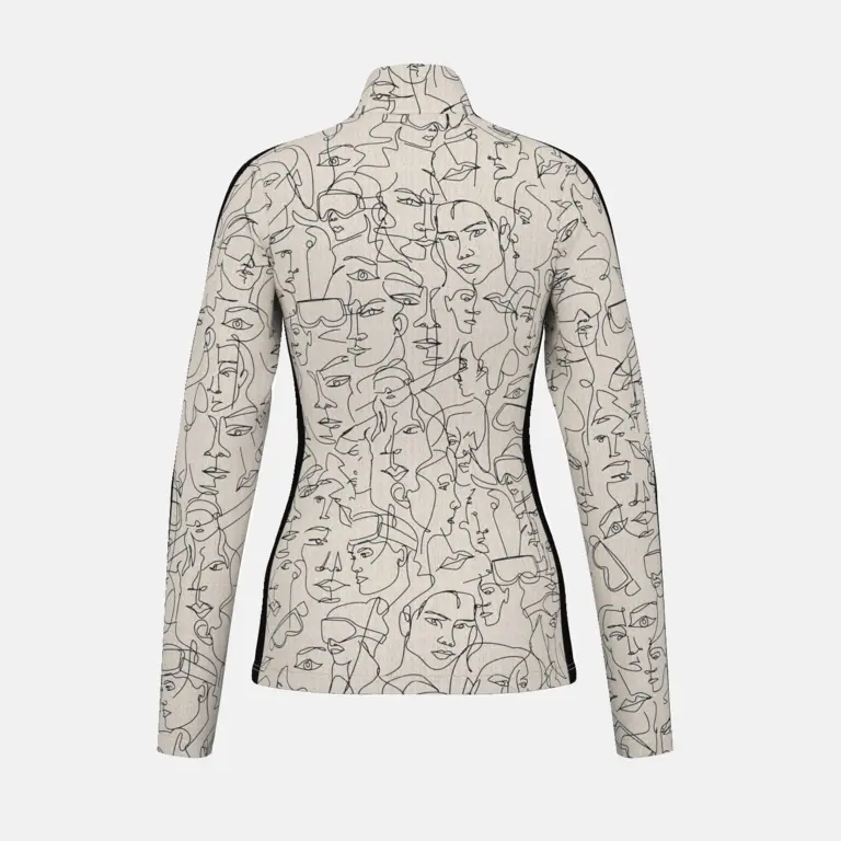 Product hover - BONNIE Midlayer Women legacy print/ivory